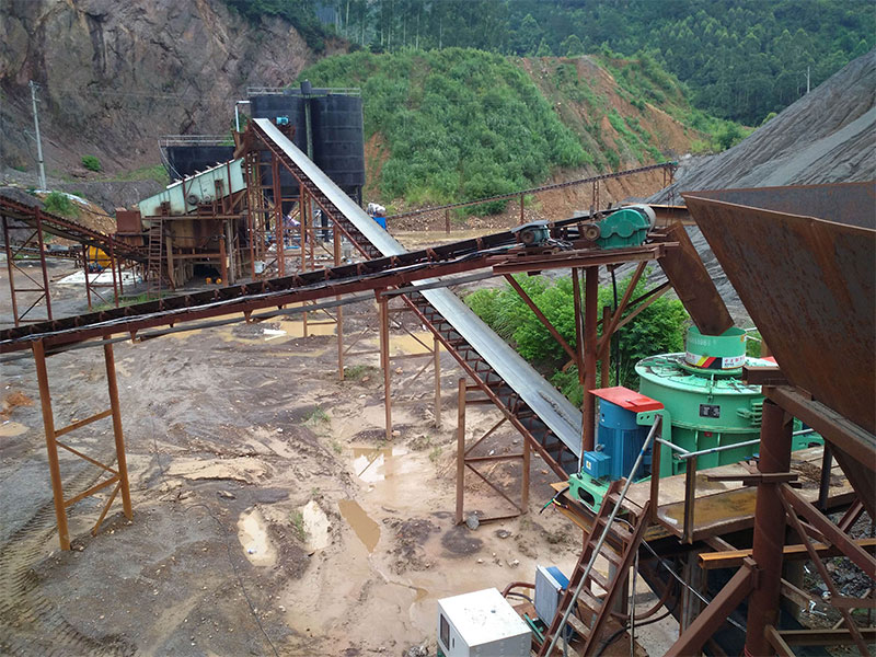 山東建筑垃圾破碎站生產現場