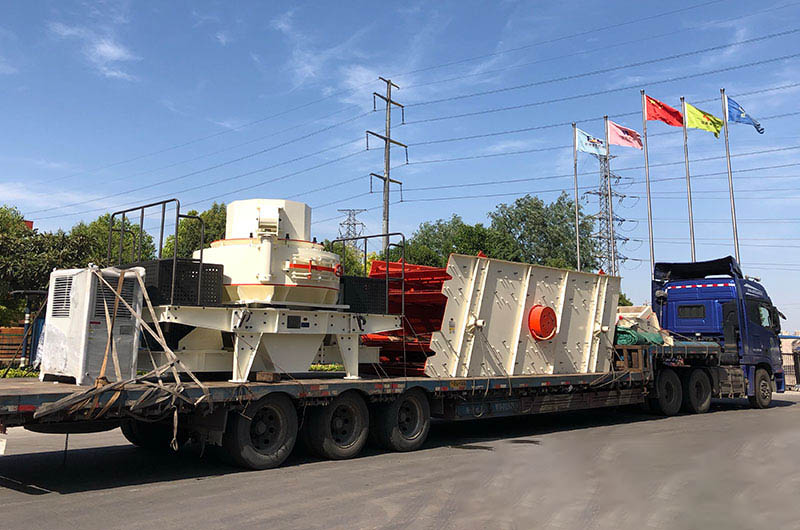 HVI制砂機現場制砂發貨圖