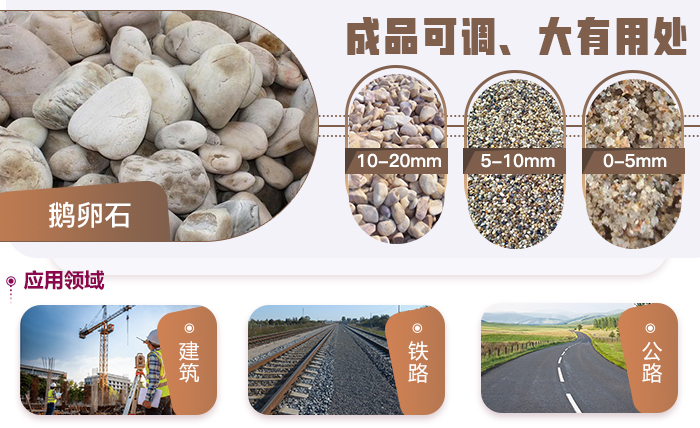 鵝卵石應用領域廣闊