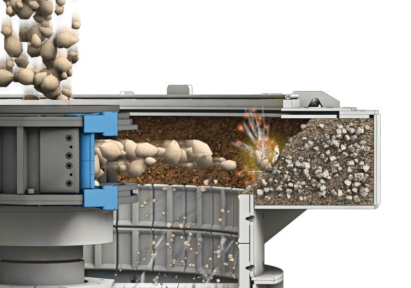 鵝卵石制砂機石打石原理效果圖 鵝卵石制砂機石打石原理效果圖