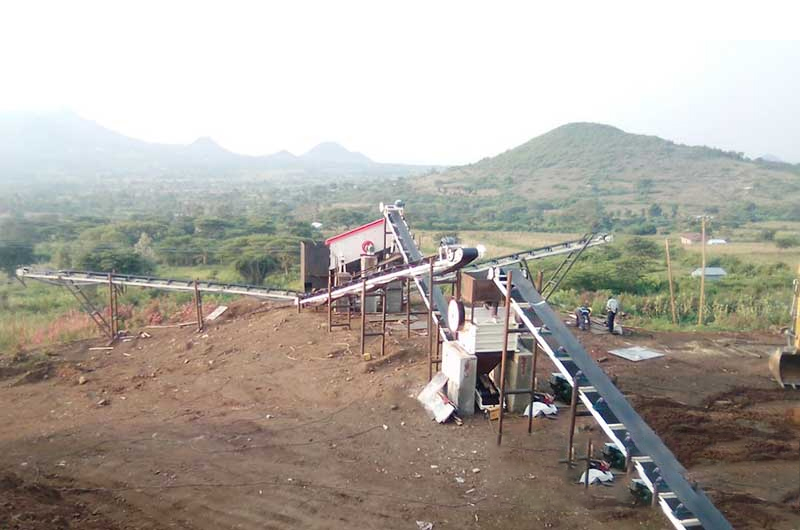 混凝土機(jī)制砂生產(chǎn)現(xiàn)場