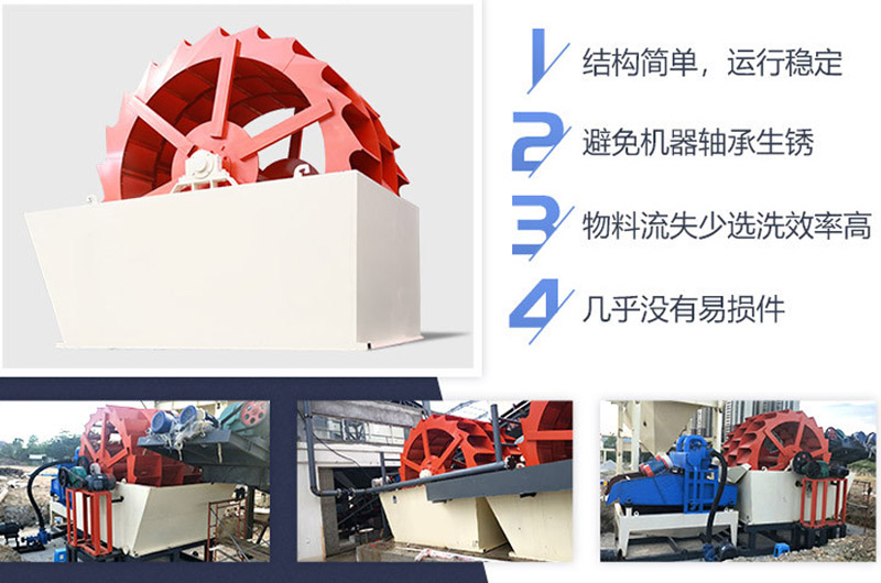 輪斗式洗砂機(jī)工作現(xiàn)場(chǎng)